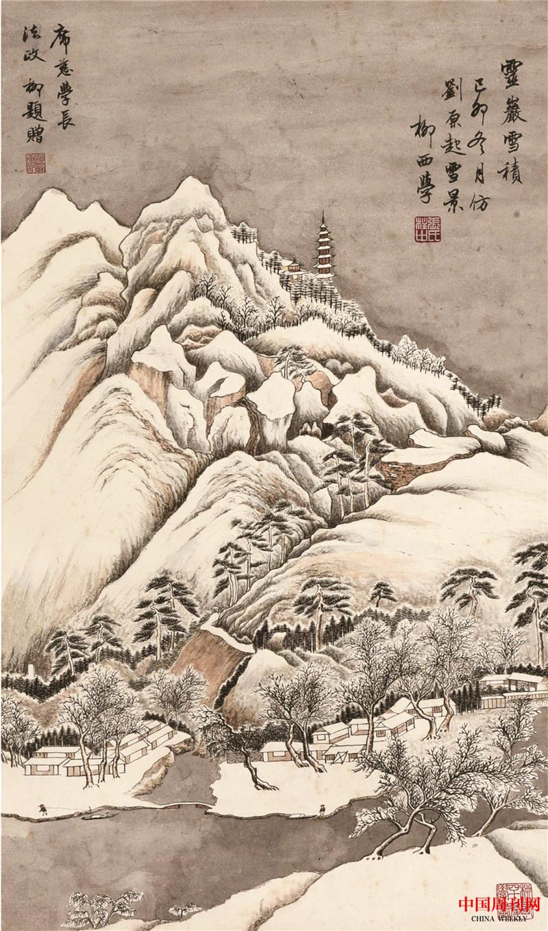 圖4，張庭濟(jì)書畫（靈巖雪積）.jpg