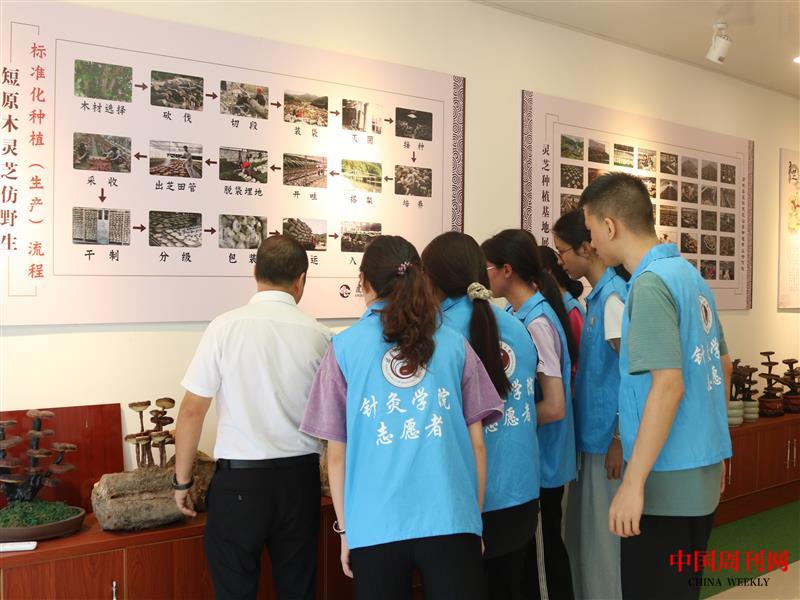 18圖為靈芝企業負責人向實踐團成員介紹靈芝的生產制作流程。.jpg